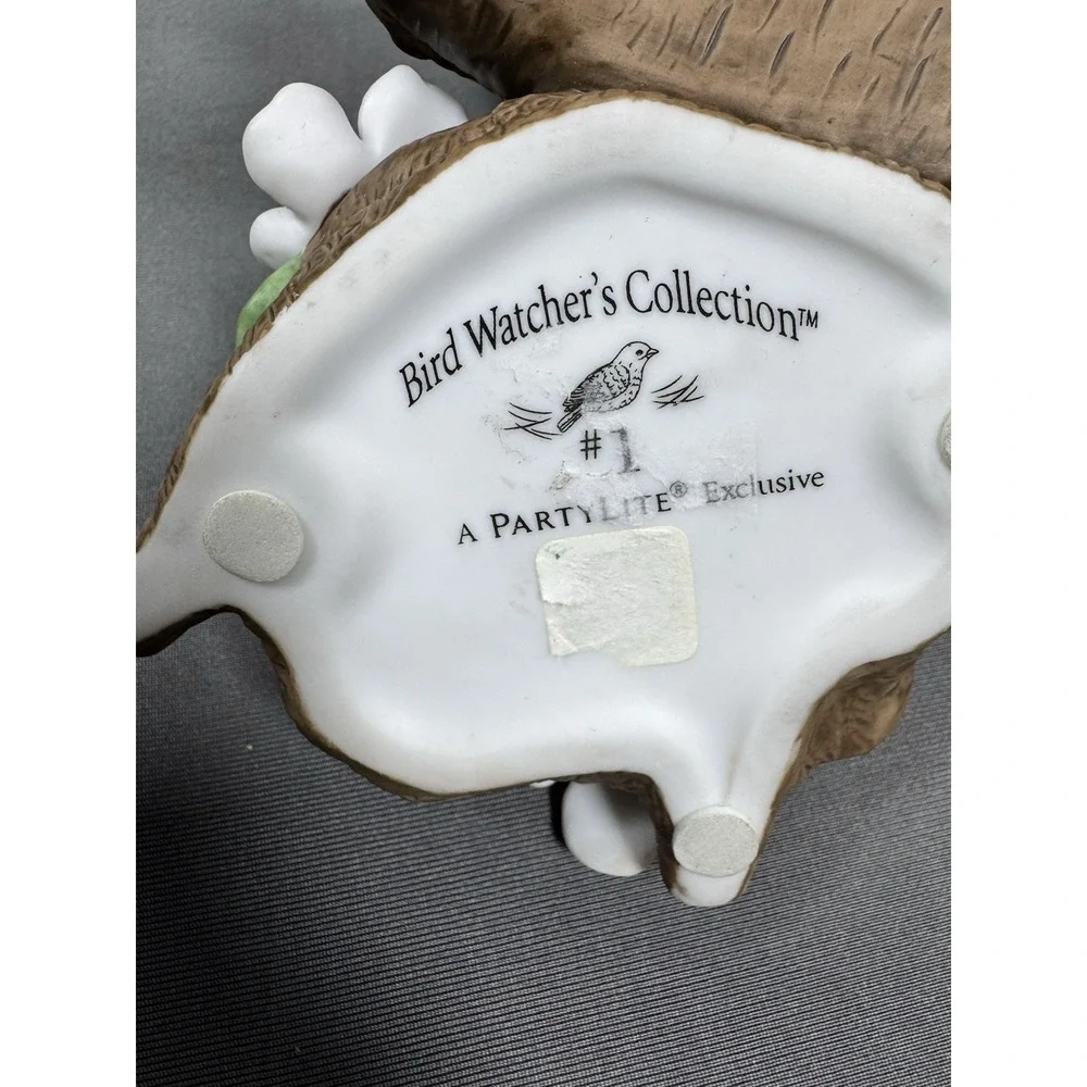 PARTYLITE Blue Bird Votive Holder‎ Bird Watcher's Collection #1 Hand Painted - Picture 4 of 4